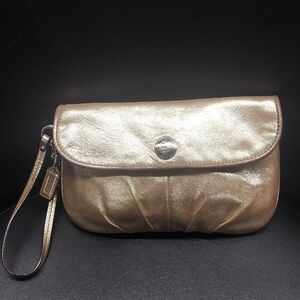 *WEEKEND SALE COACH Metallic Gold Clutch/Wristlet